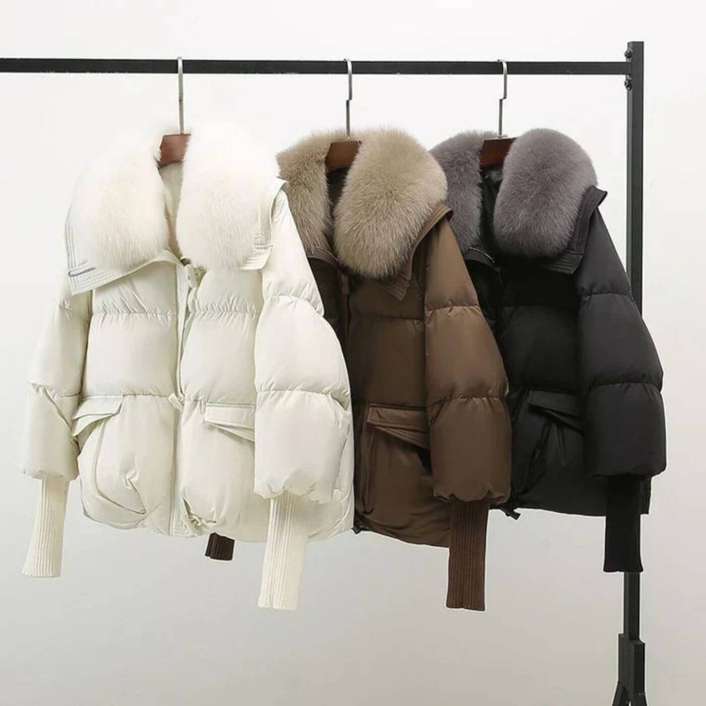 Olivia™ - Elegant Vinterdunjakke med Pelskrage