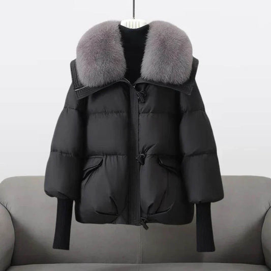 Olivia™ - Elegant Vinterdunjakke med Pelskrage