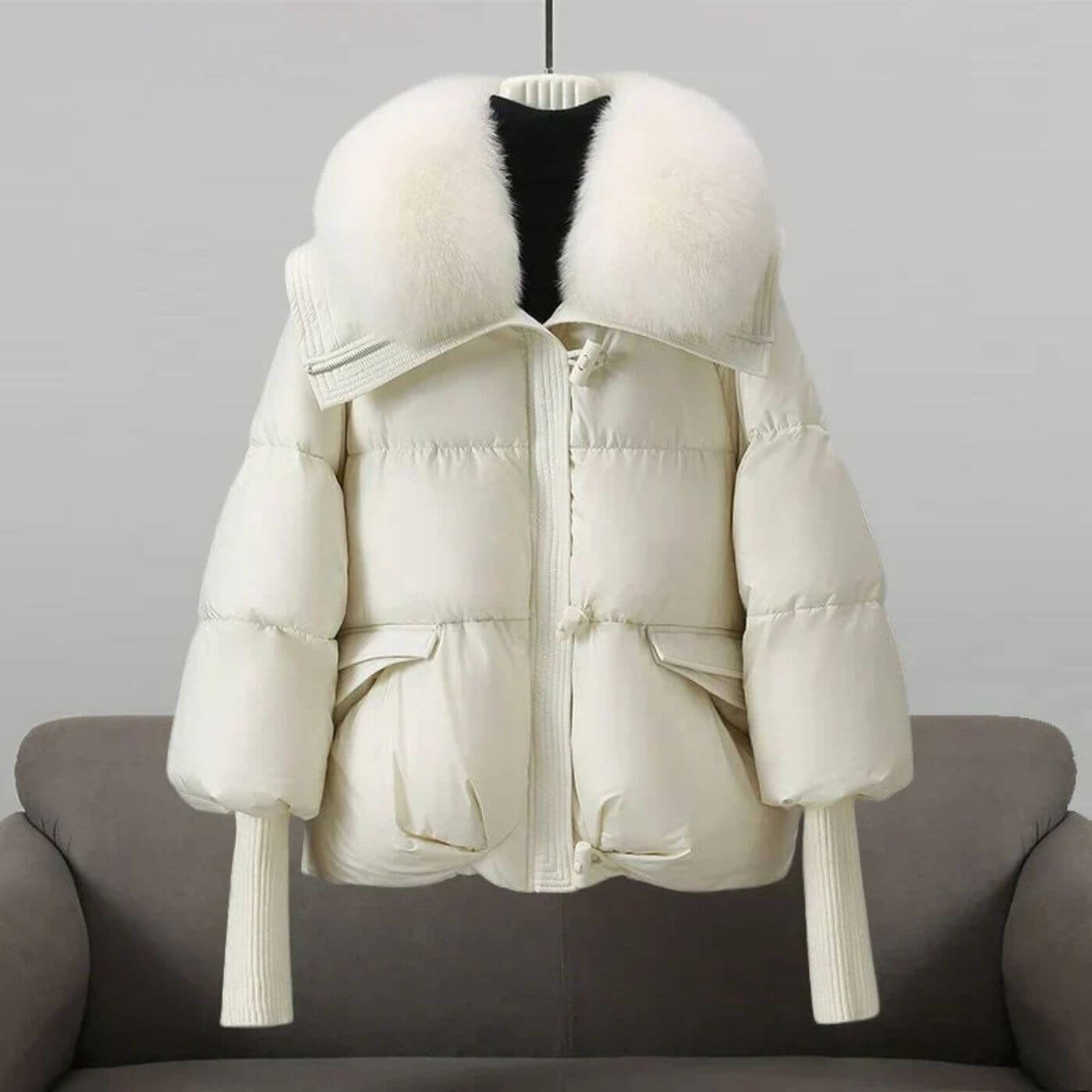 Olivia™ - Elegant Vinterdunjakke med Pelskrage